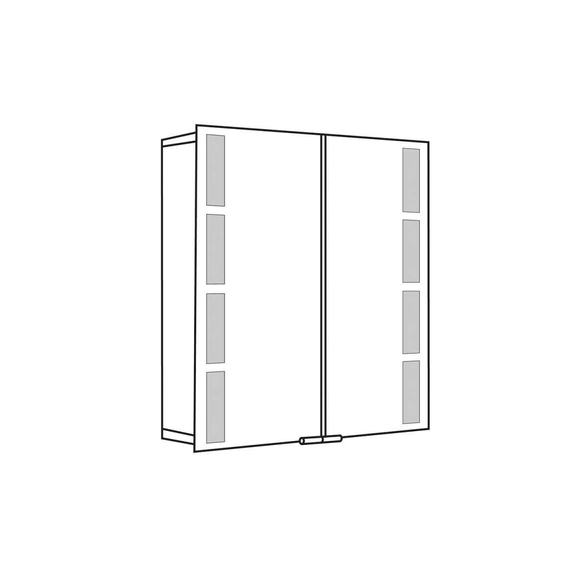 Spiegelschrank HSK ASP 500 Alu 105x75cm cheapest LED-Beleuchtung